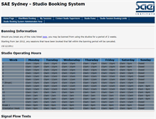 Tablet Screenshot of booking.saesydney.com